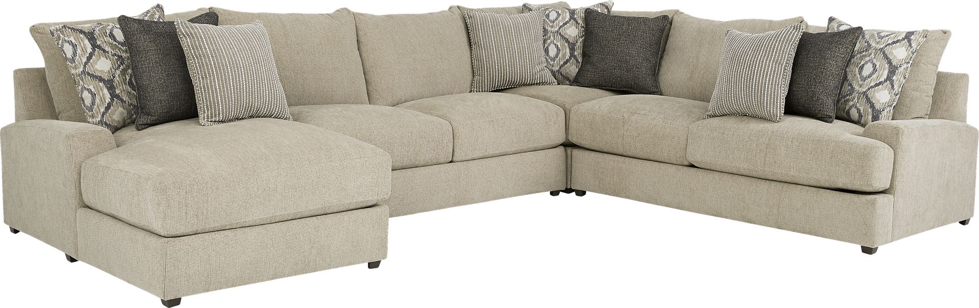 Charlotte Bay Beige 4 Pc Sectional - Image 1