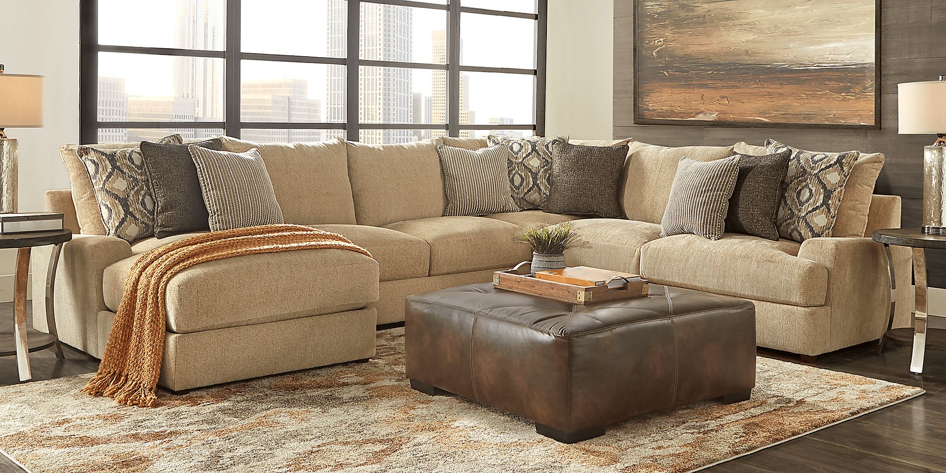 Charlotte Bay Beige 4 Pc Sectional - Image 2