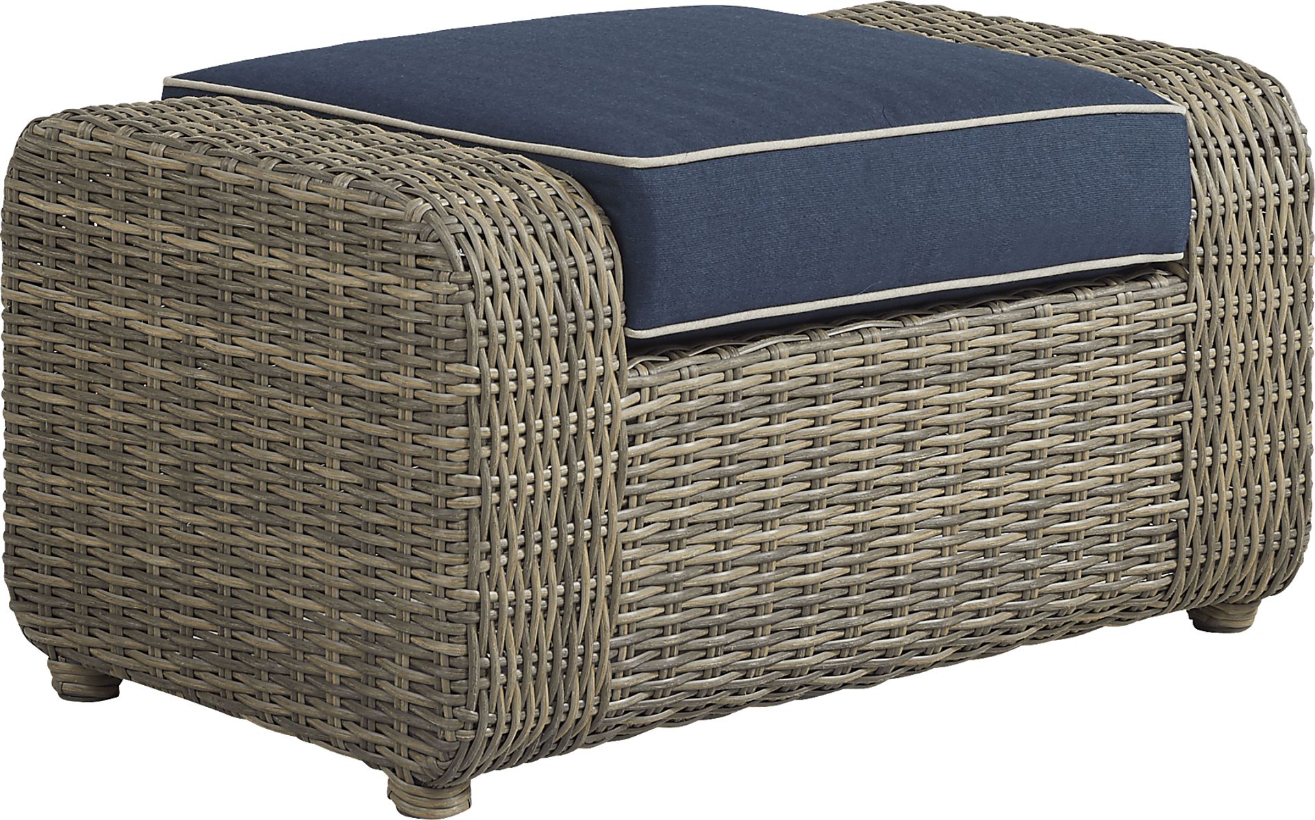 Charlotte Harbor Gray Outdoor Ottoman - Image 1