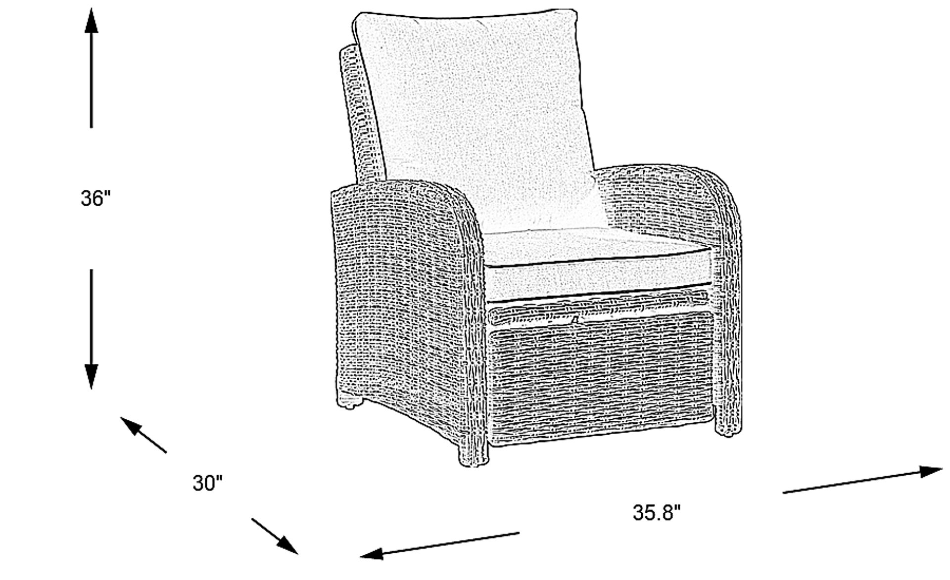 Dimension Image. Please refer to the Dimension Tab on this page for dimension details.