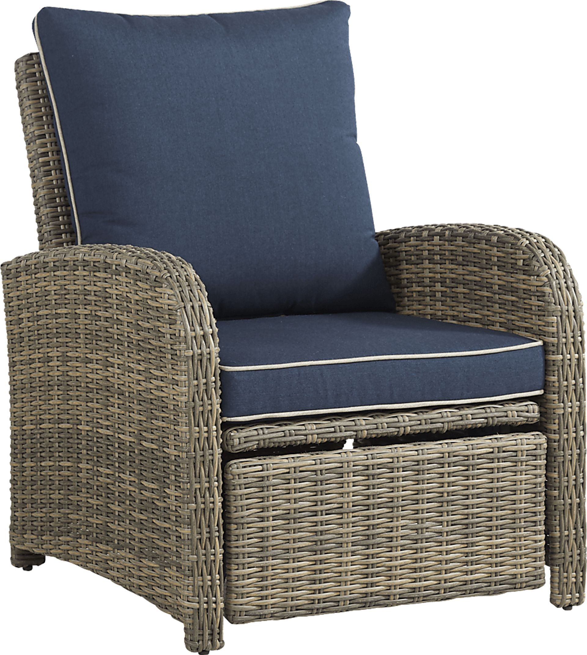 Charlotte Harbor Gray Outdoor Recliner Chair - Image 1