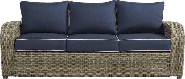 Charlotte Harbor Gray Outdoor Sofa - Thumbnail - Image 1