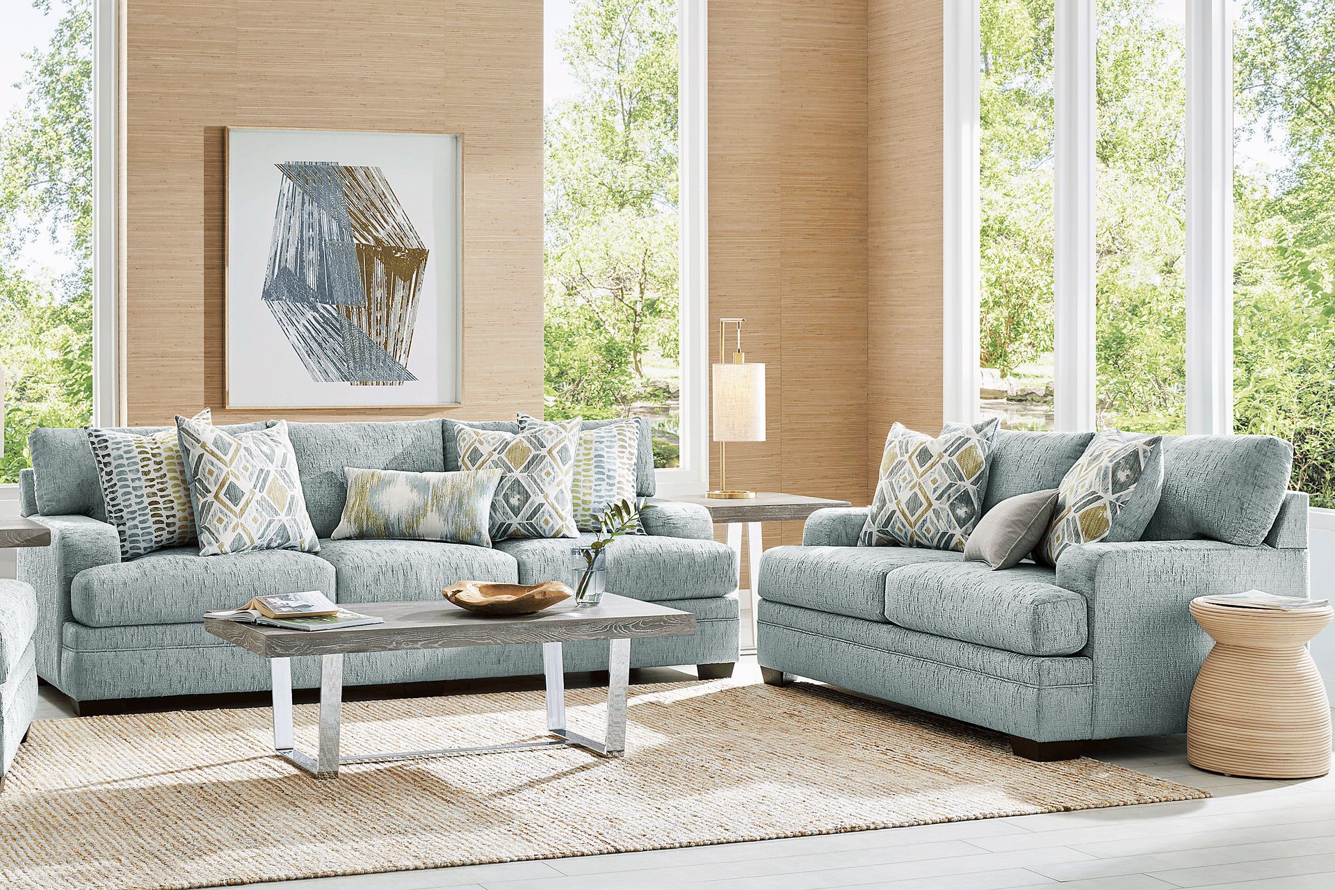 Charlton Park Mist 5 Pc Living Room - Image 1
