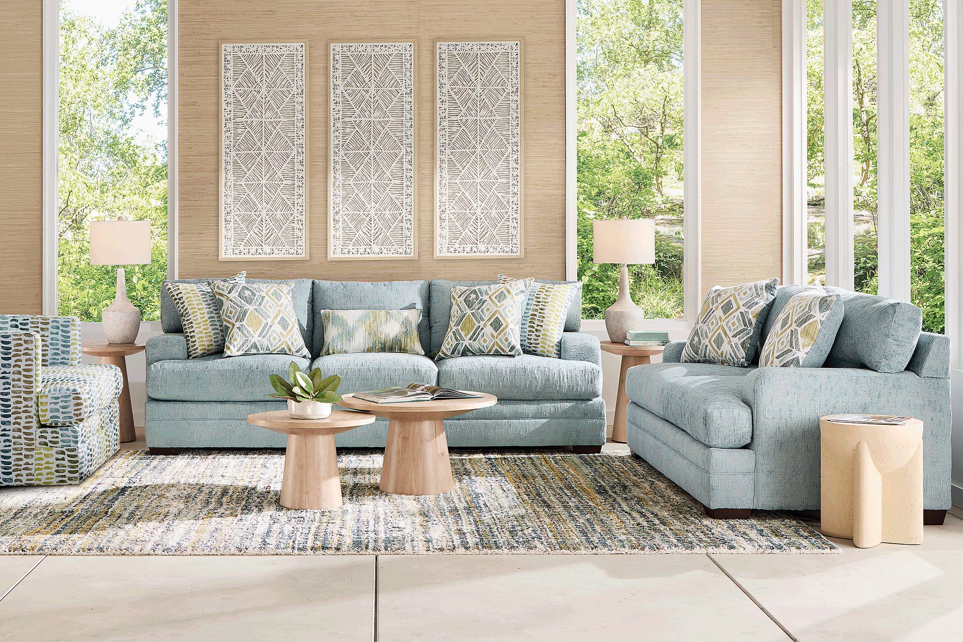 Charlton Park Mist 9 Pc Living Room - Image 1