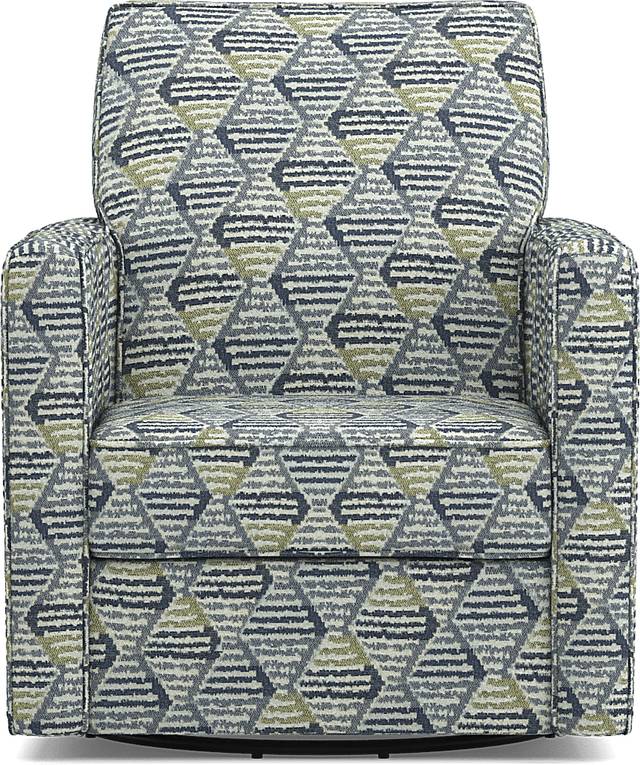 Charlton Street Blue Accent Swivel Chair - Thumbnail - Image 2
