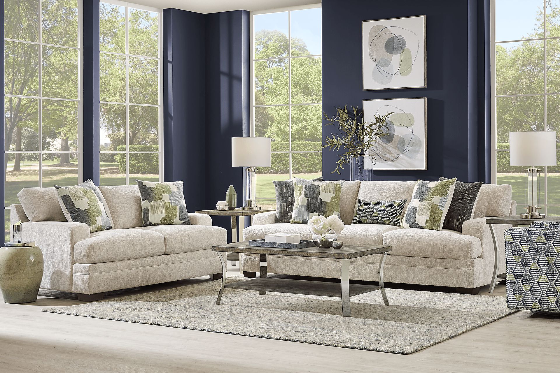 Charlton Street Off-White 7 Pc Living Room - Image 1