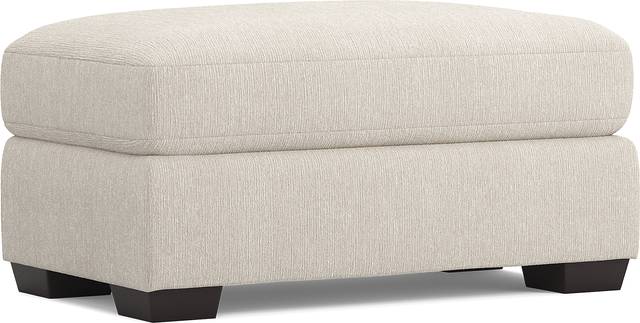 Charlton Street Off-White Ottoman - Thumbnail - Image 1