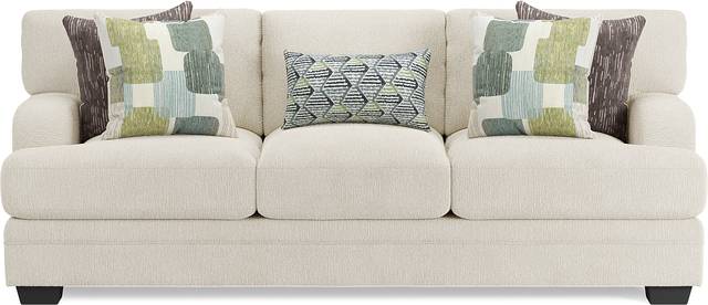 Charlton Street Off-White 7 Pc Living Room with Sleeper Sofa - Thumbnail - Image 2