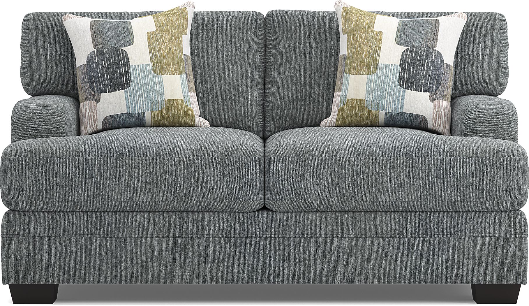 Charlton Street Slate Gray Polyester Fabric Loveseat | Rooms to Go