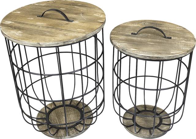 Charlwood Beige Set of 2 Accent Tables - Thumbnail - Image 1