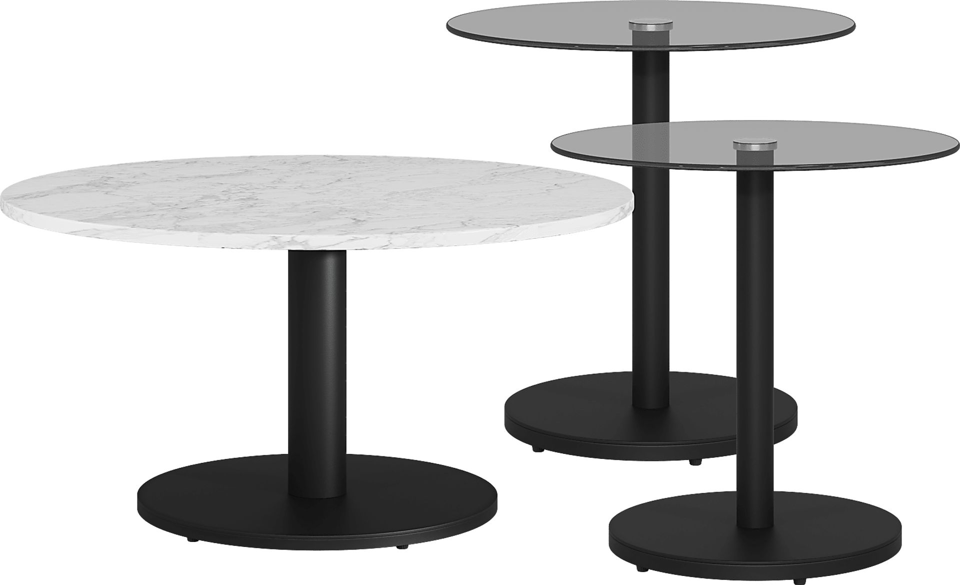Charmaine Black 3 Pc Table Set - Image 1