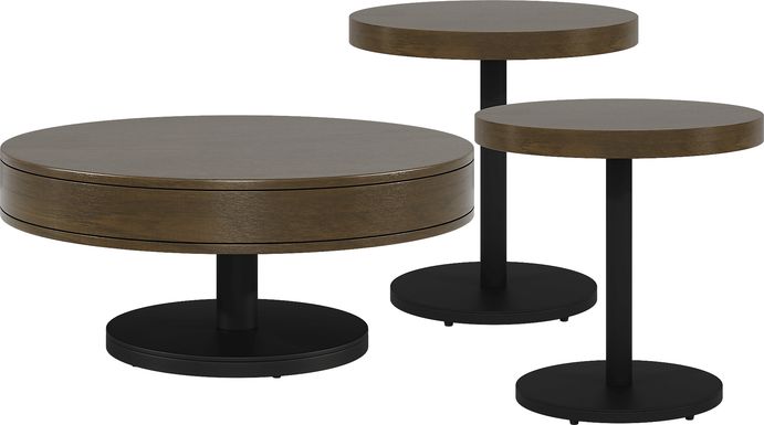 Charmaine Brown 3 Pc Table Set
