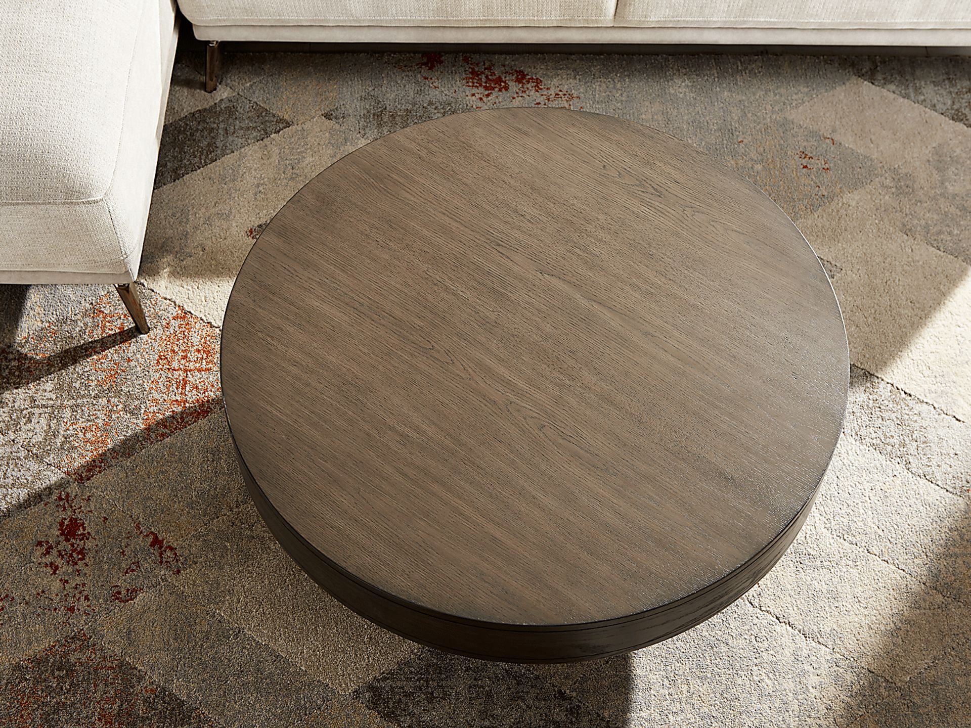 Charmaine Brown Round Cocktail Table - Image 3