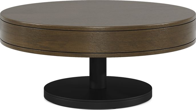 Charmaine Brown Round Cocktail Table