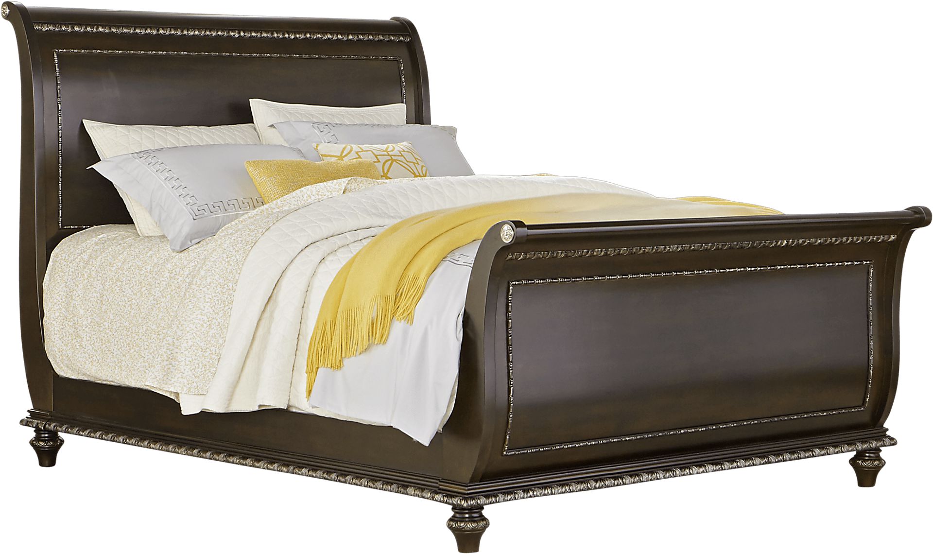 Charmaine Cherry 3 Pc King Sleigh Bed - Image 1