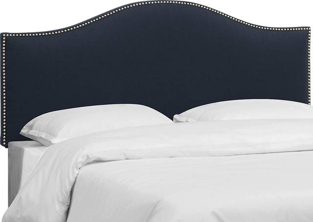 Charna Blue King Upholstered Headboard - Thumbnail - Image 1