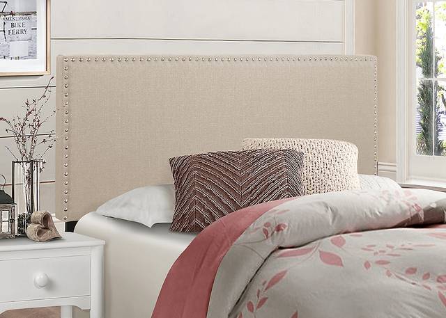 Charnwood Beige Full/Queen Upholstered Headboard - Thumbnail - Image 3