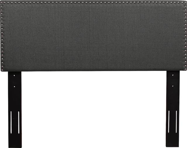 Charnwood Dark Gray King Upholstered Headboard - Thumbnail - Image 1