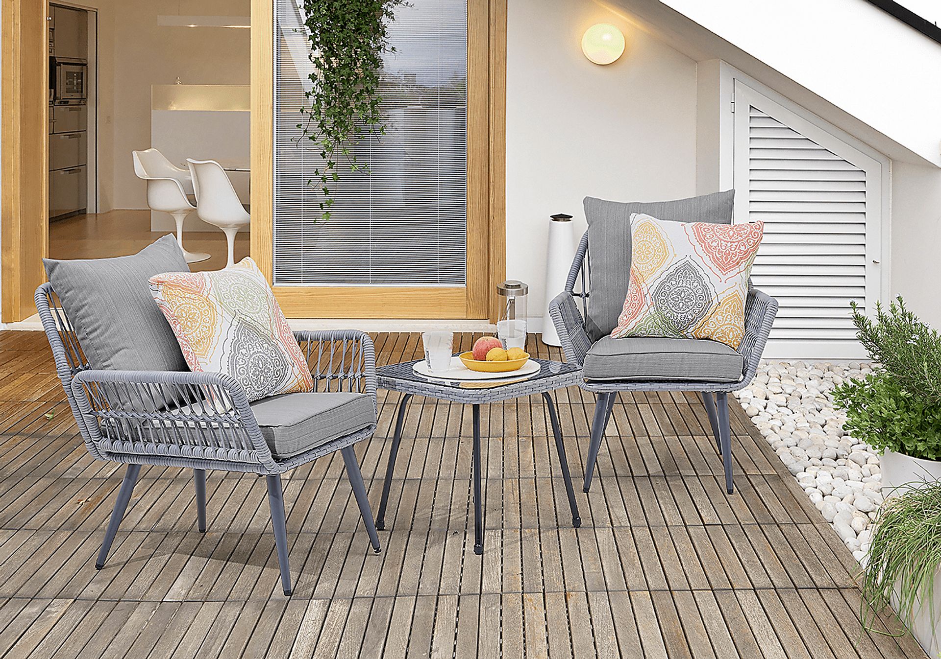 Charolaisy Gray 3 Pc Chat Set - Image 2
