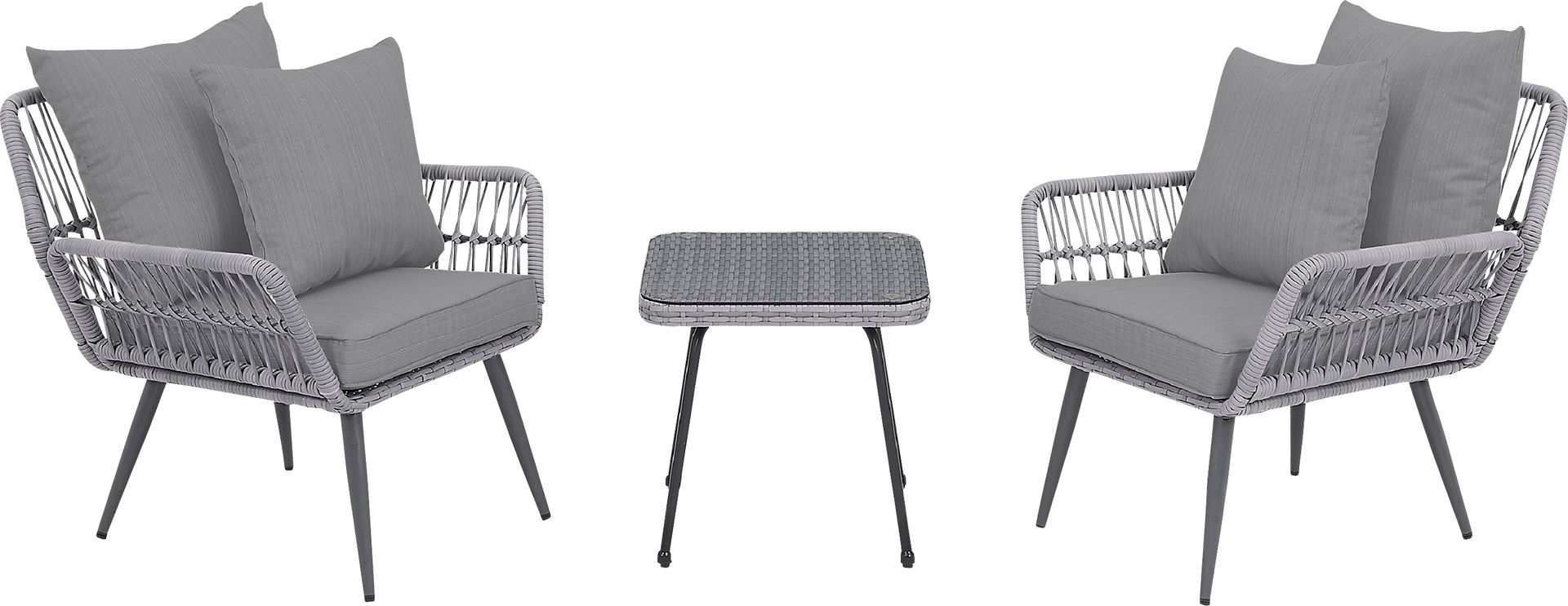 Charolaisy Gray 3 Pc Chat Set - Image 1