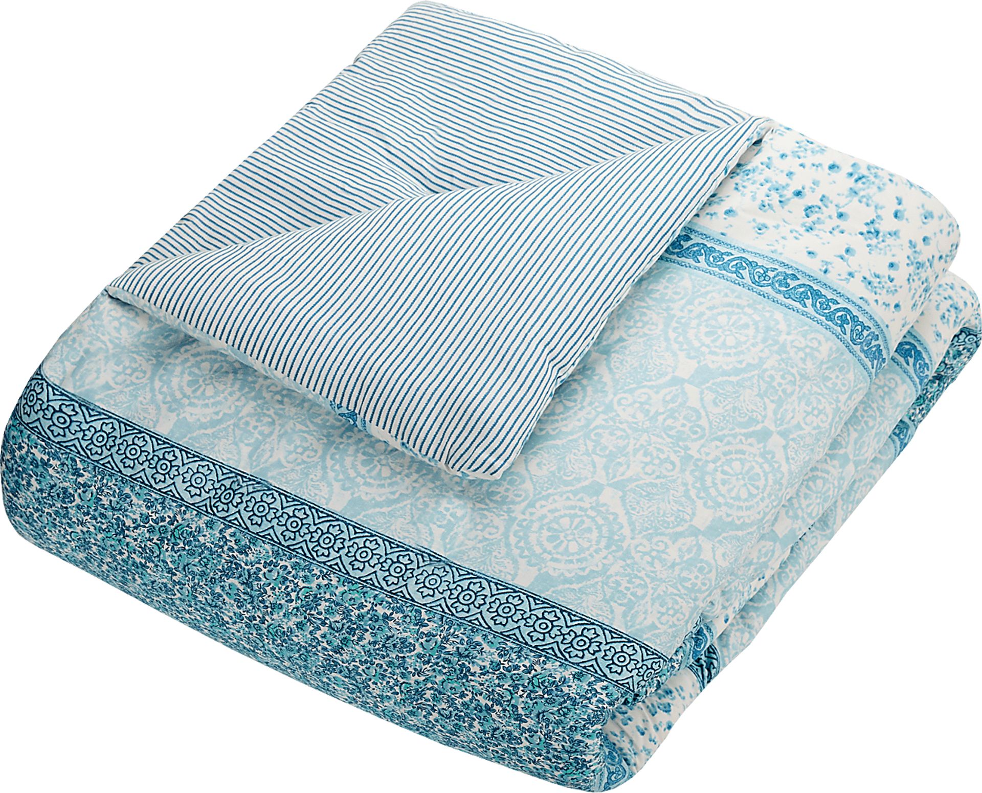 Charole Blue 3 Pc King Comforter Set - Image 4