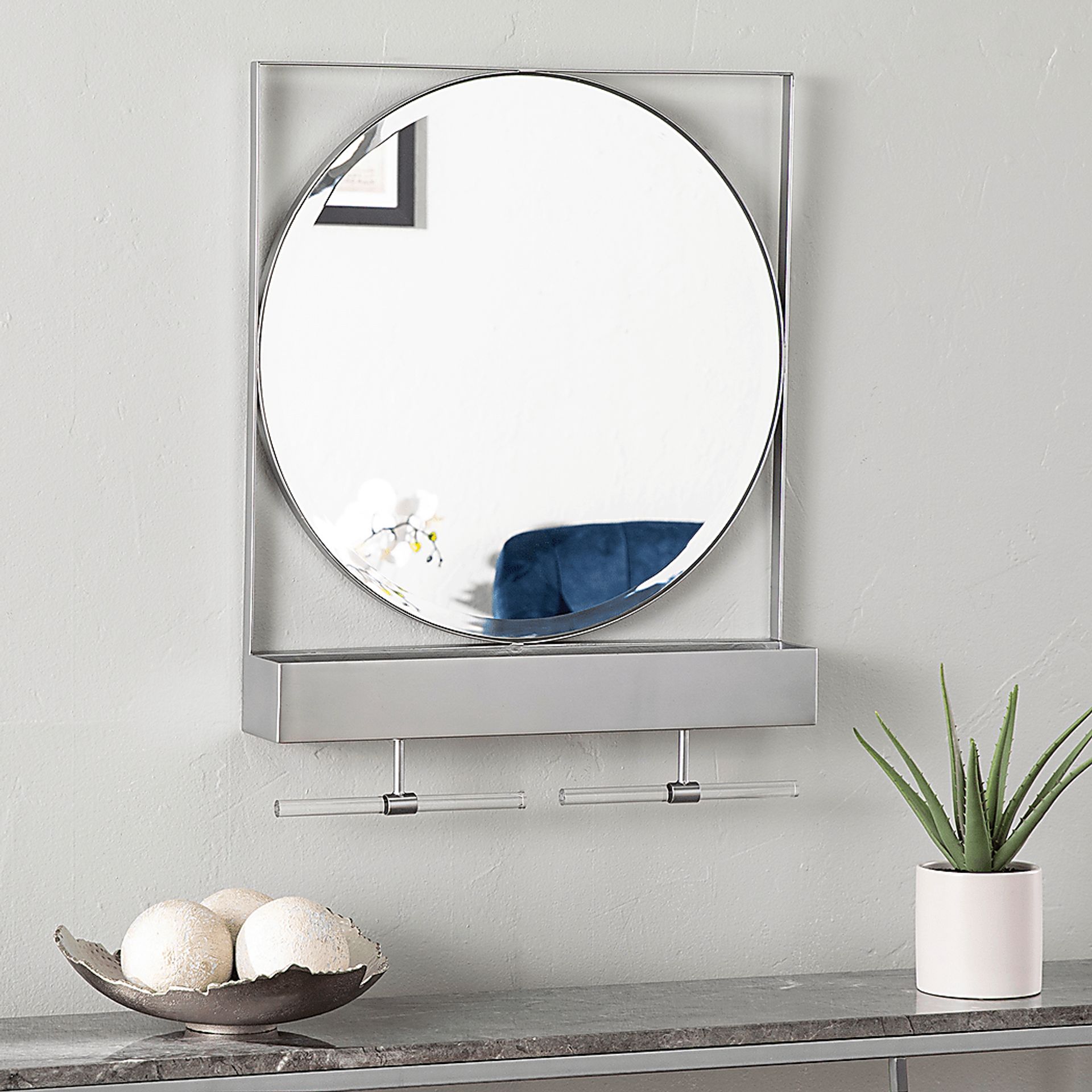 Charraway Gray Storage Mirror - Image 5