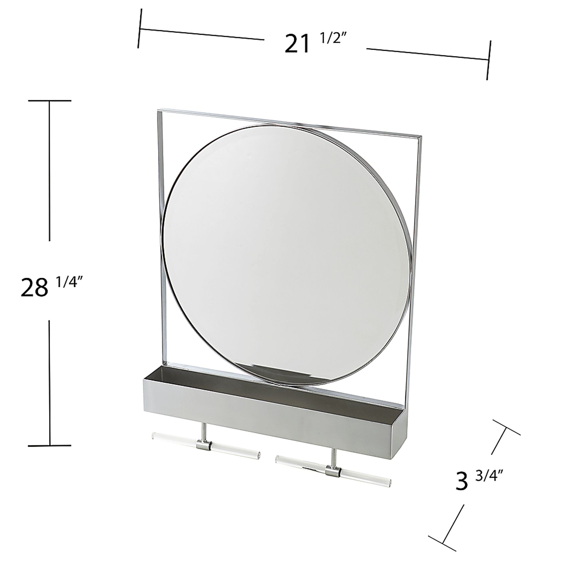 Charraway Gray Storage Mirror - Image 8