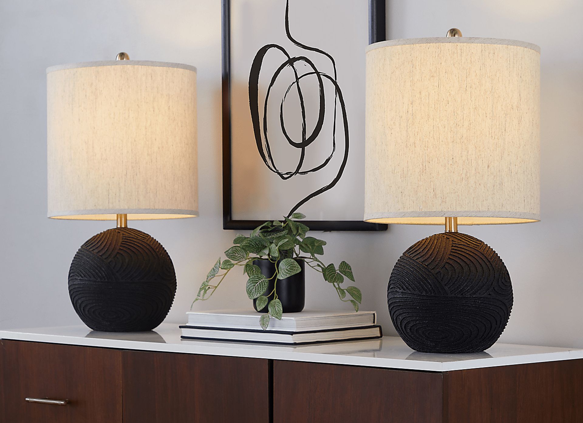 Charset Alley Black Lamp, Set of 2 - Image 3
