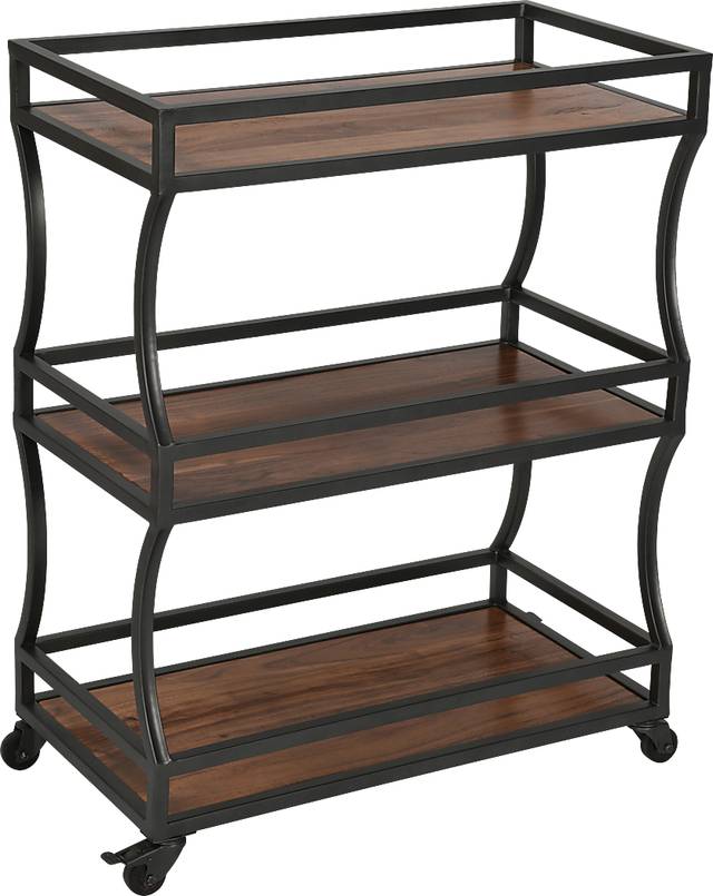 Charterstone Brown Bar Cart - Thumbnail - Image 1