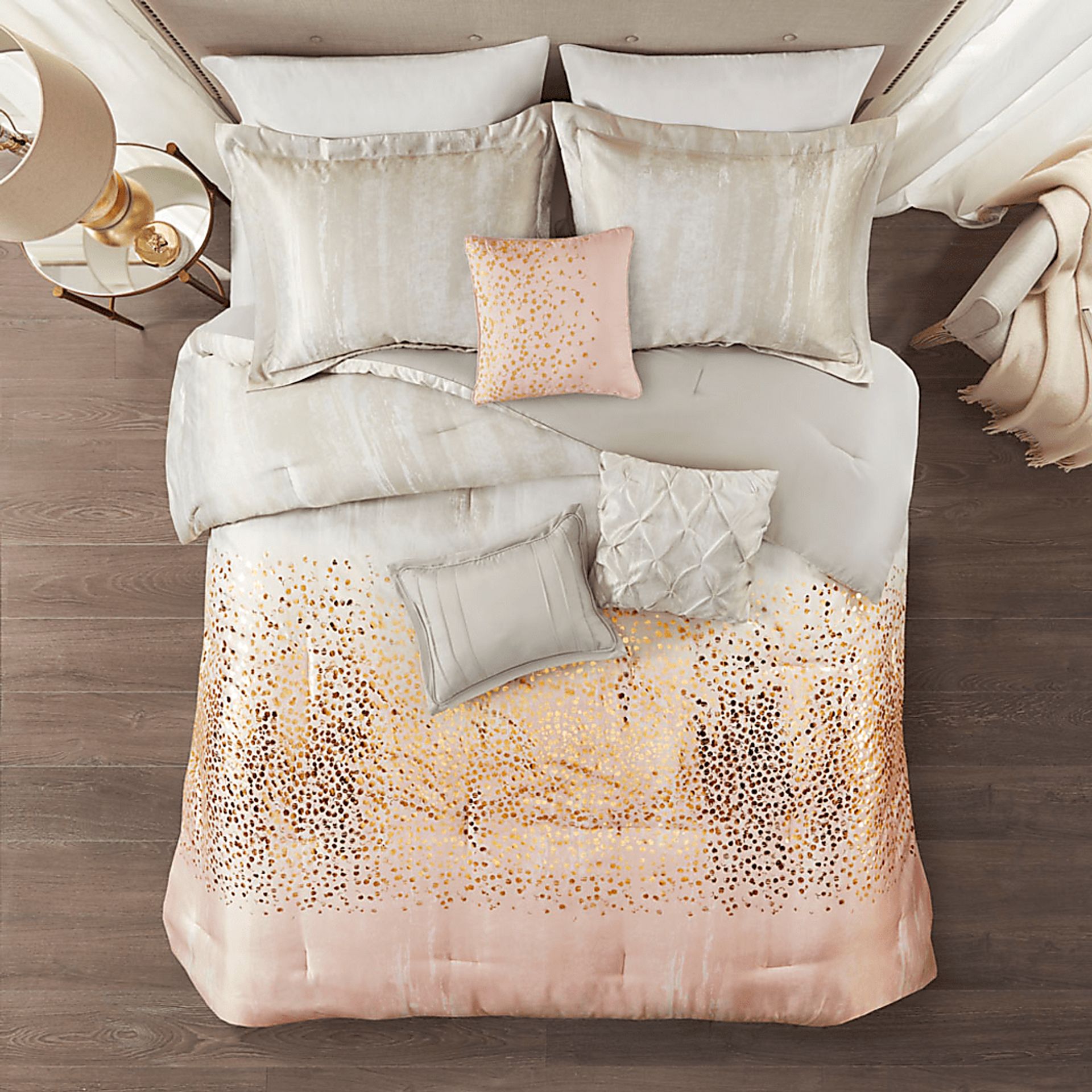 Chartes Blush 7 Pc Queen Comforter Set - Image 2
