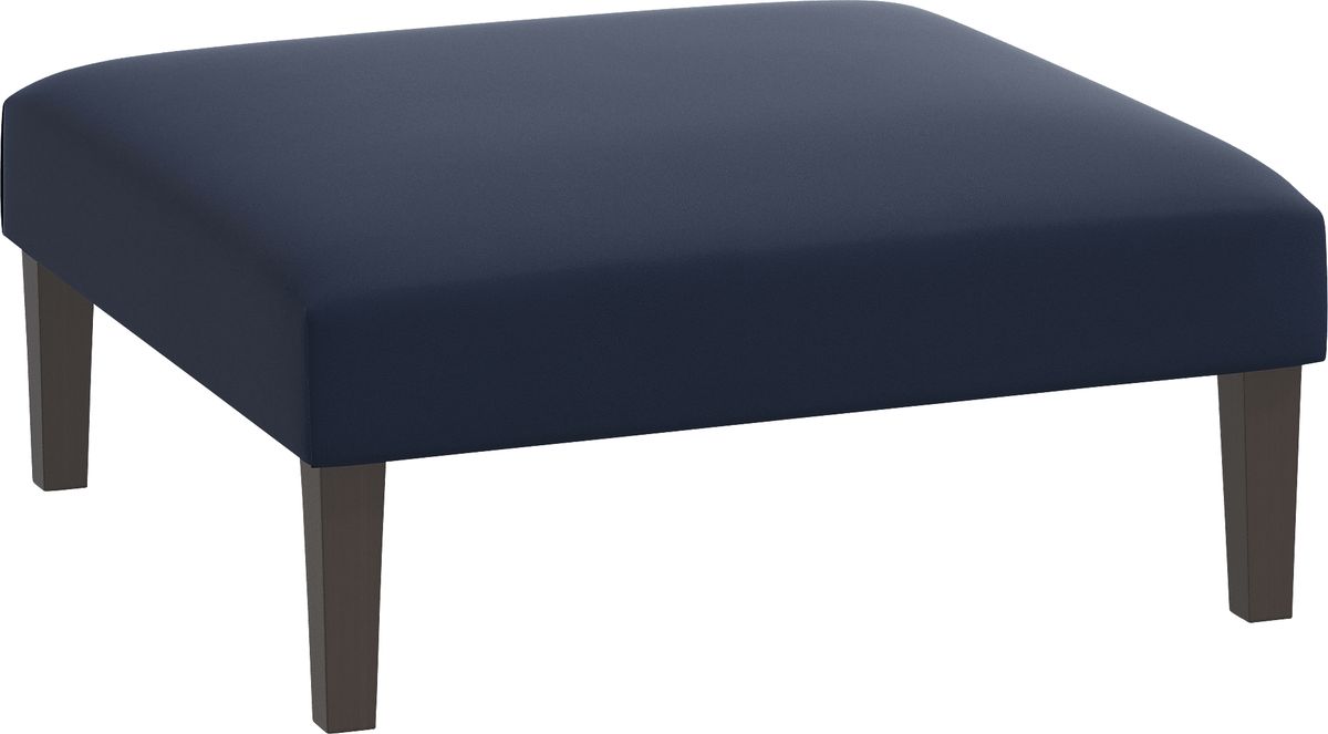 Chartiers Dark Blue Polyester Fabric Cocktail Ottomans Rooms to Go