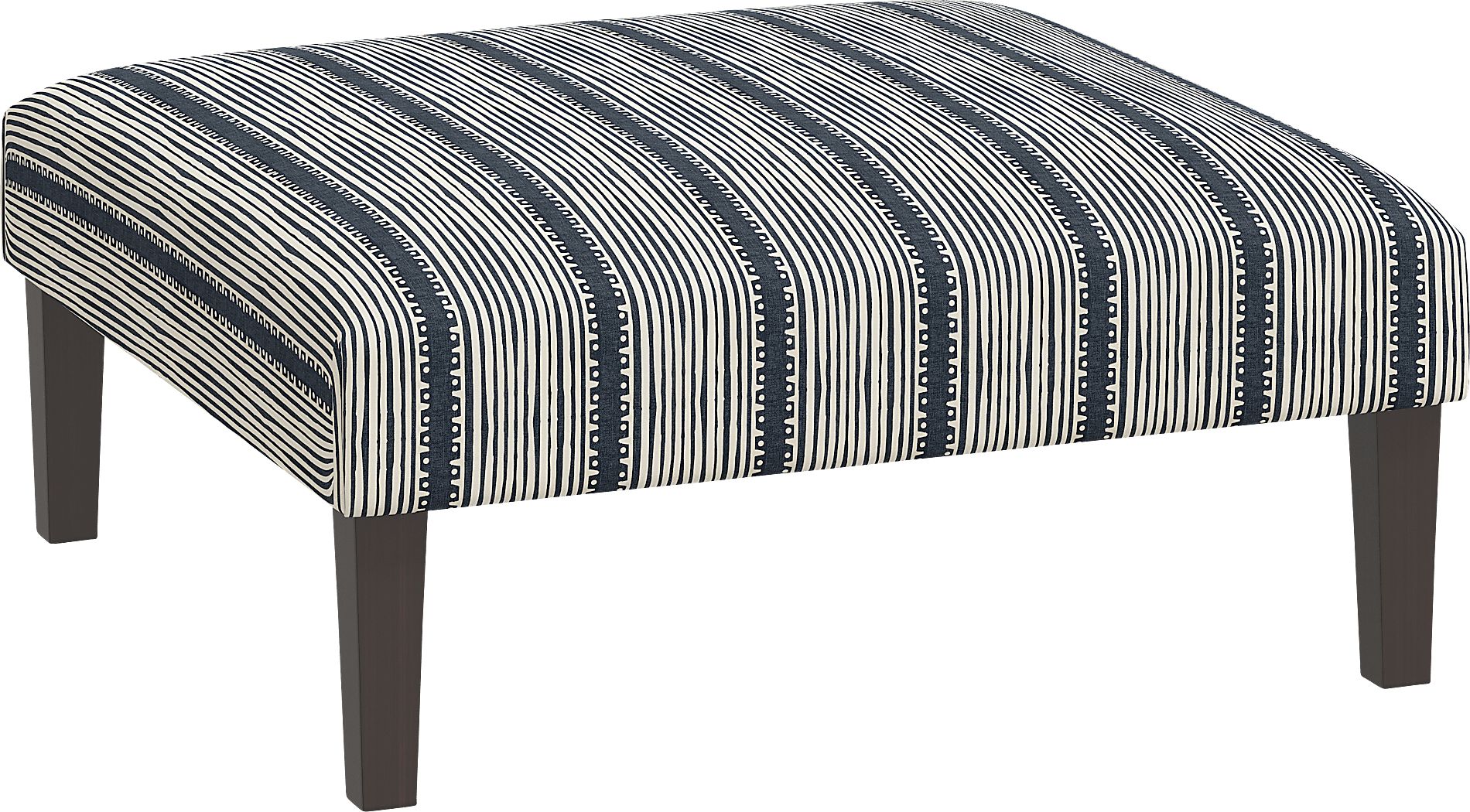 Chartiers Navy Blue Cotton Fabric Cocktail Ottomans Rooms to Go