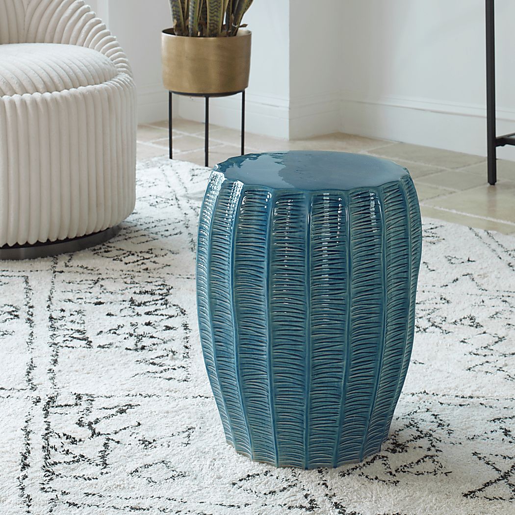 Chartres Blue Accent Stool