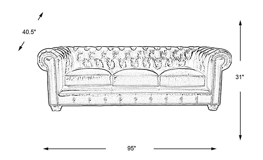 Chartwell Brown Leather Sofa Rooms To Go
