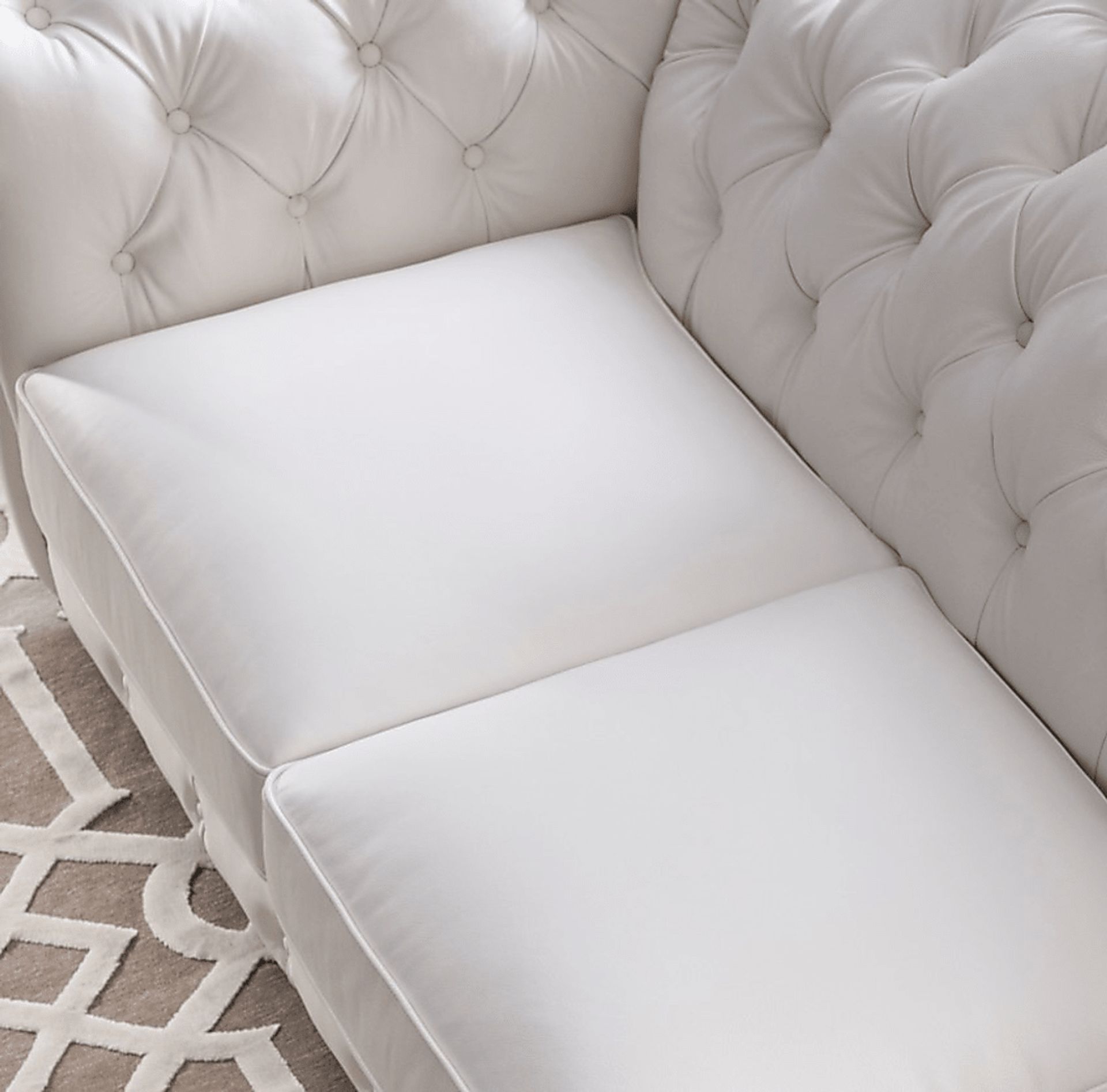 Chartwell White Leather Sofa - Image 5