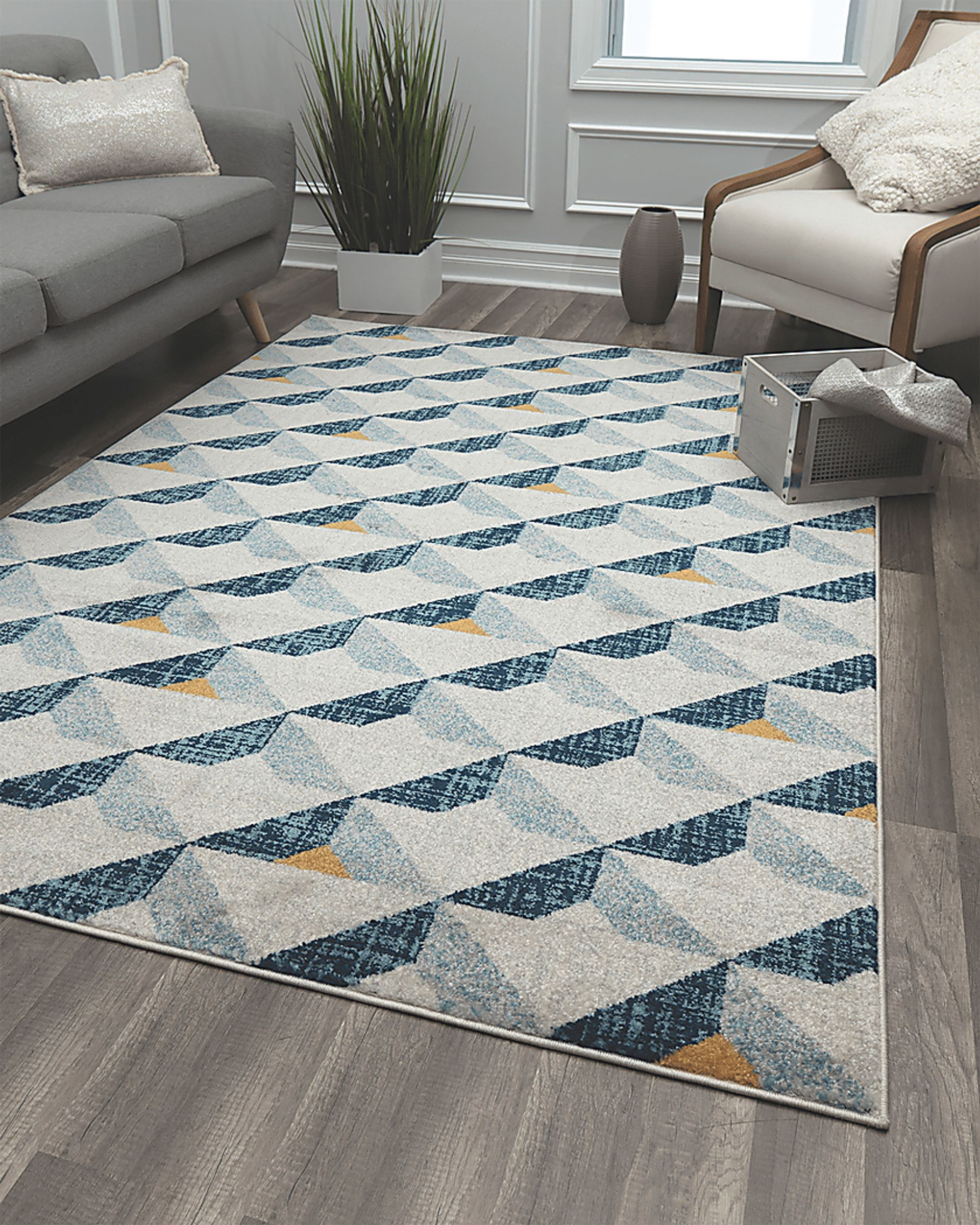 Charul Blue 8' x 10' Rug - Image 3