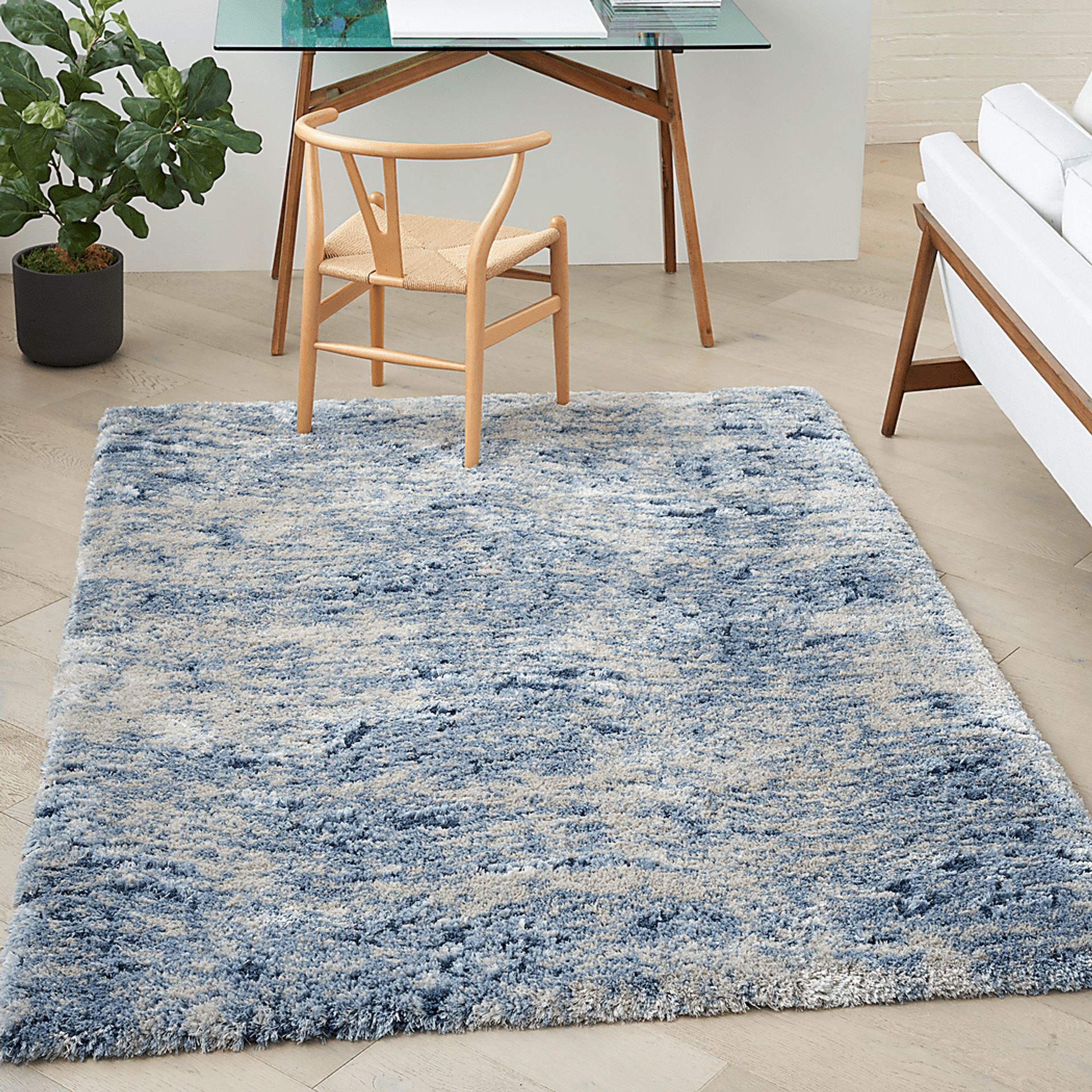 Chaseh Blue 5'3 x 7'3 Rug - Image 6