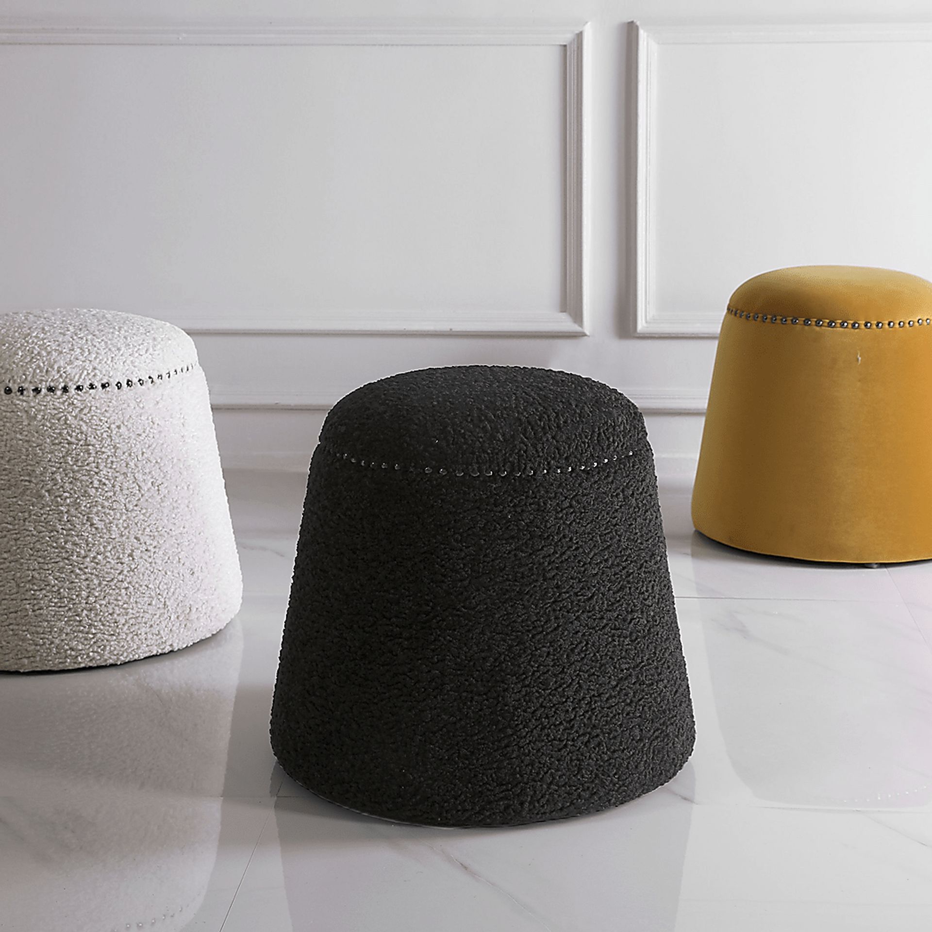 Chaselton Black Ottoman - Image 3