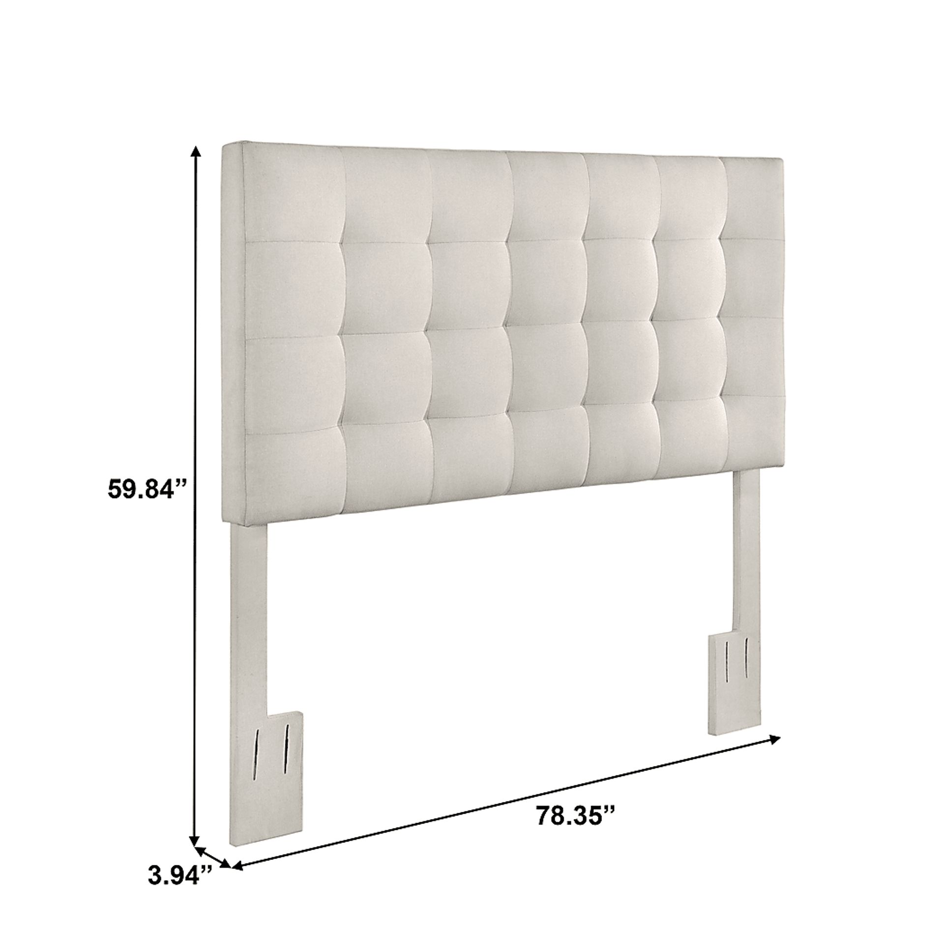 Chasey Light Gray King/California Headboard - Image 8