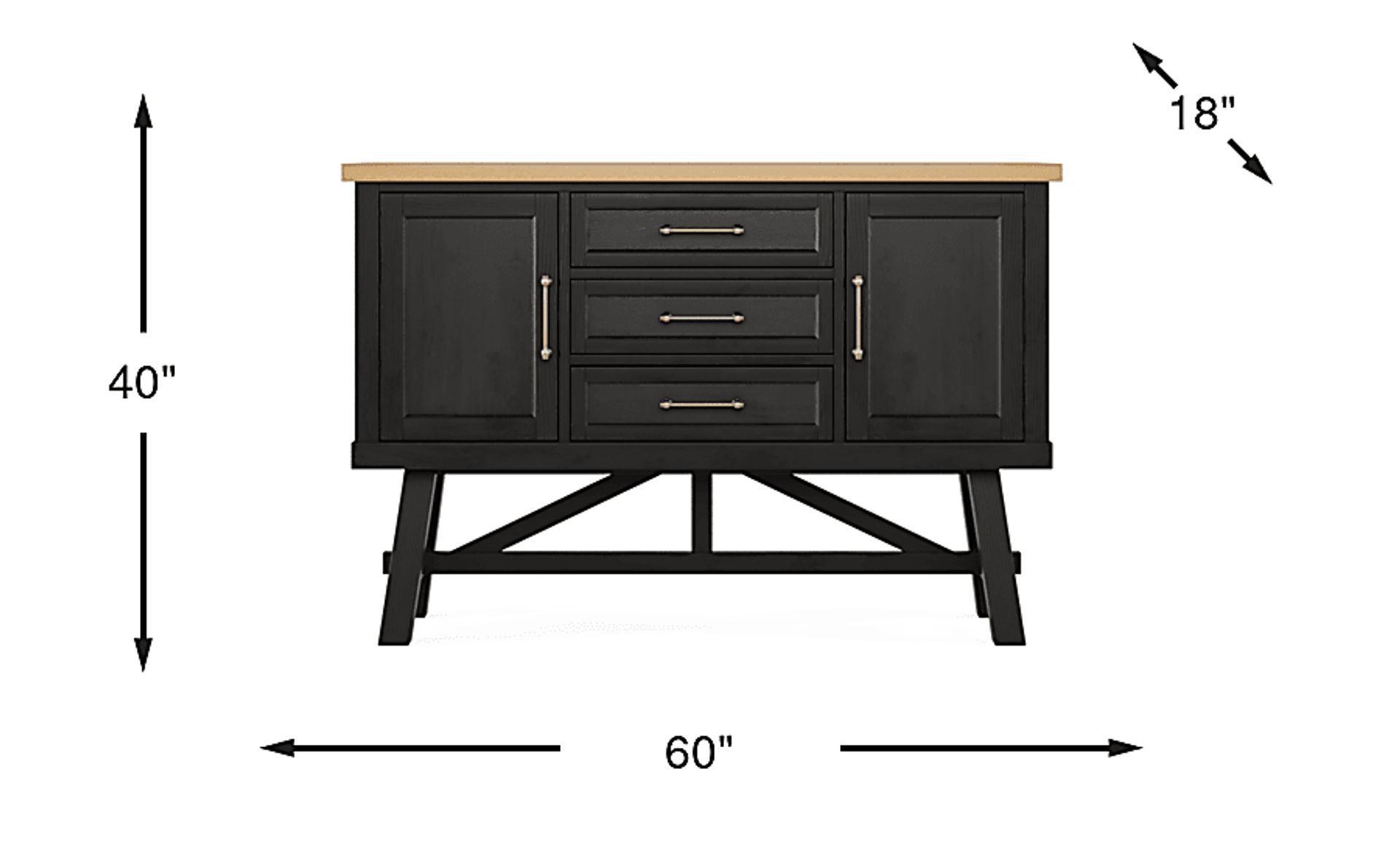 Dimension Image. Please refer to the Dimension Tab on this page for dimension details.