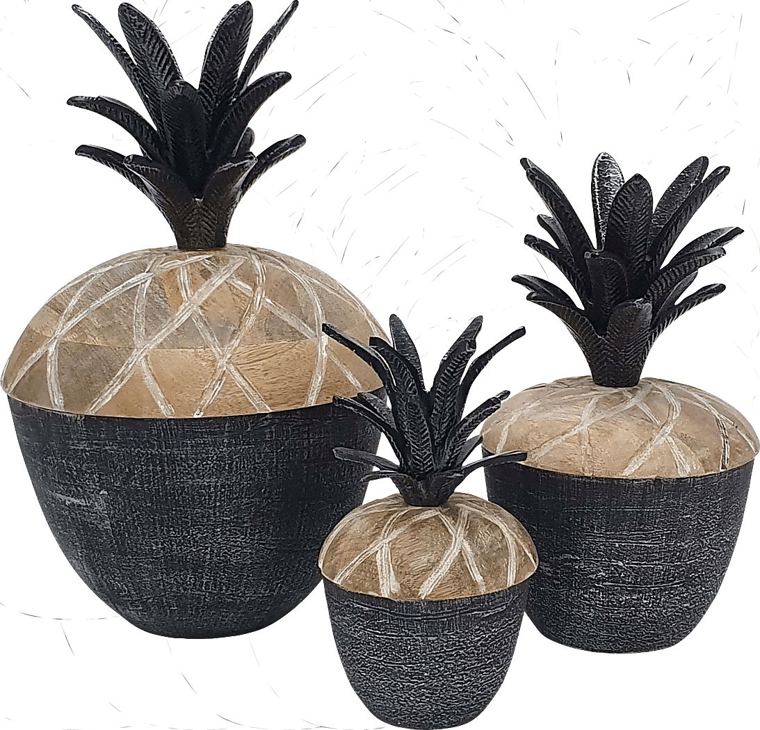 Chastanet Black Jar, Set of 3