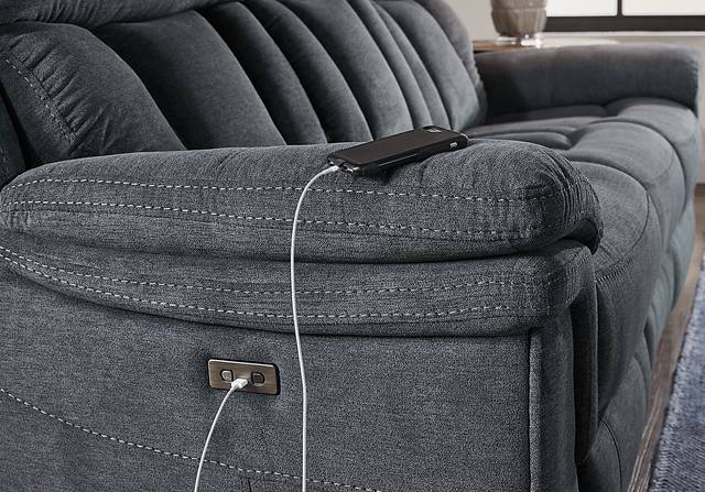 Chaston Gray Power Reclining Sofa - Thumbnail - Image 3