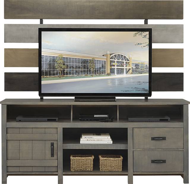 Chattanooga II Gray 2 Pc Wall Unit - Thumbnail - Image 1