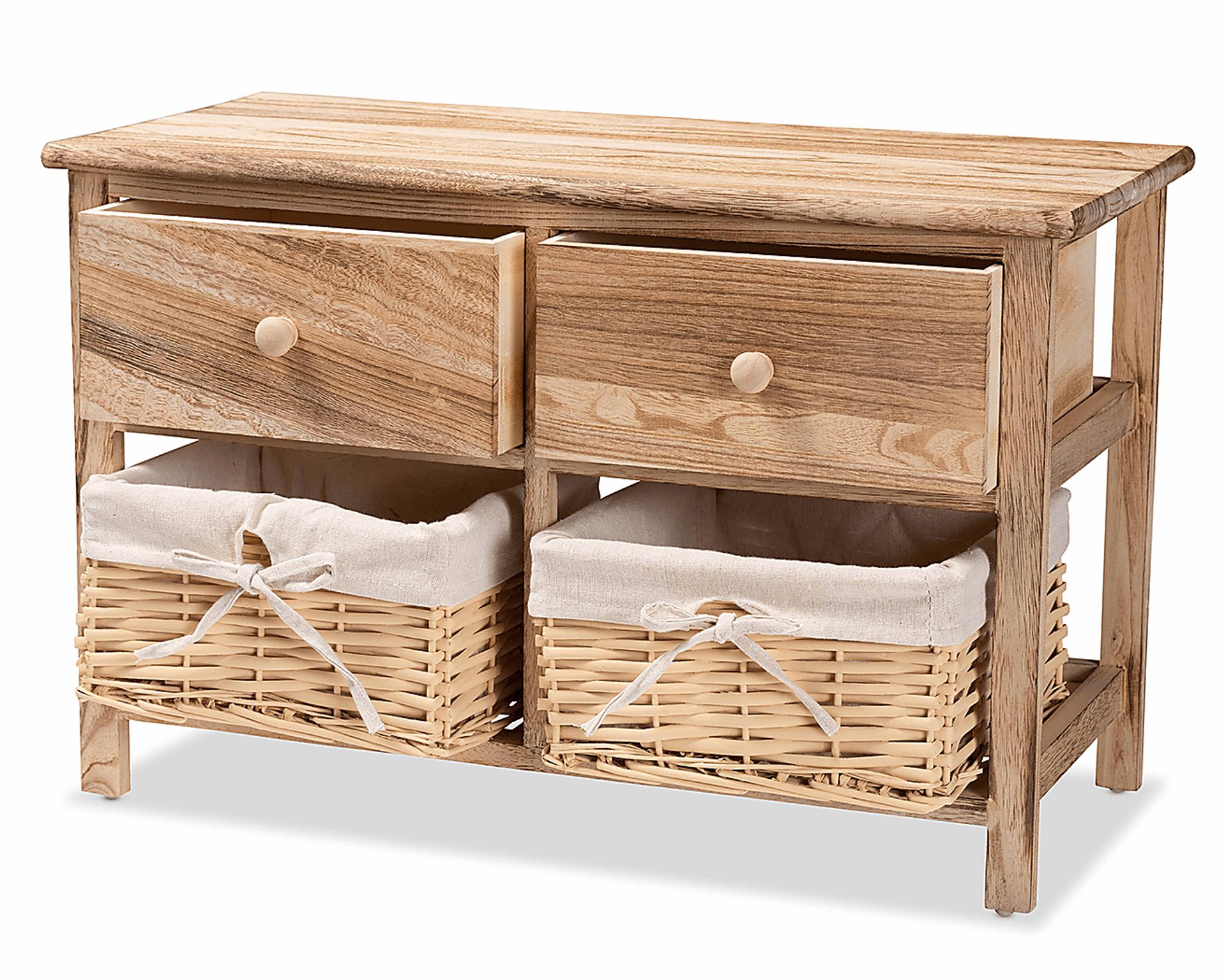 Chattaroy Brown 2 Drawer Storage Unit - Image 4