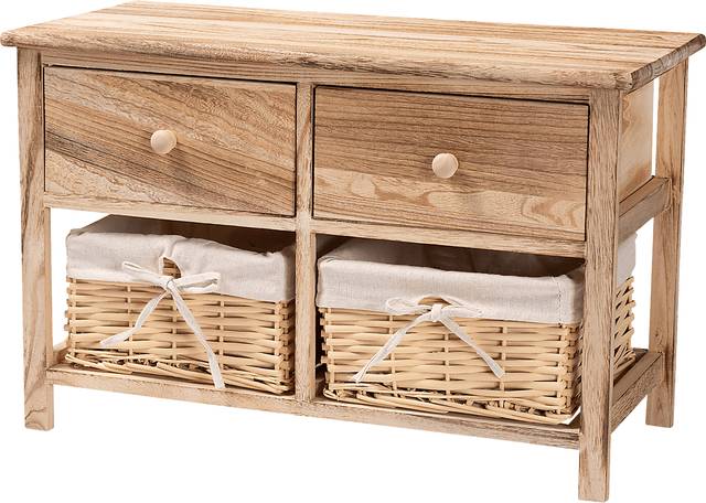 Chattaroy Brown 2 Drawer Storage Unit - Thumbnail - Image 1