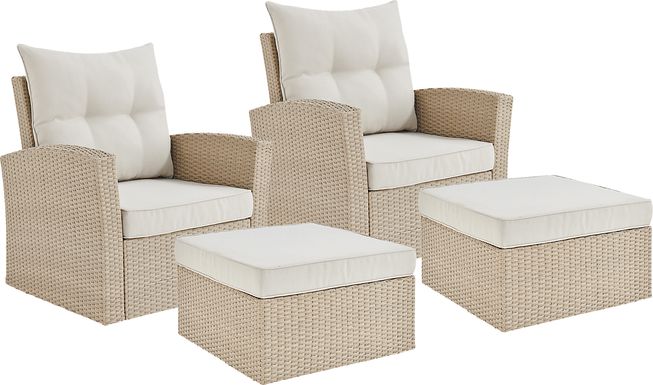 Chattooga Cream 4 Pc Outdoor Seating Set