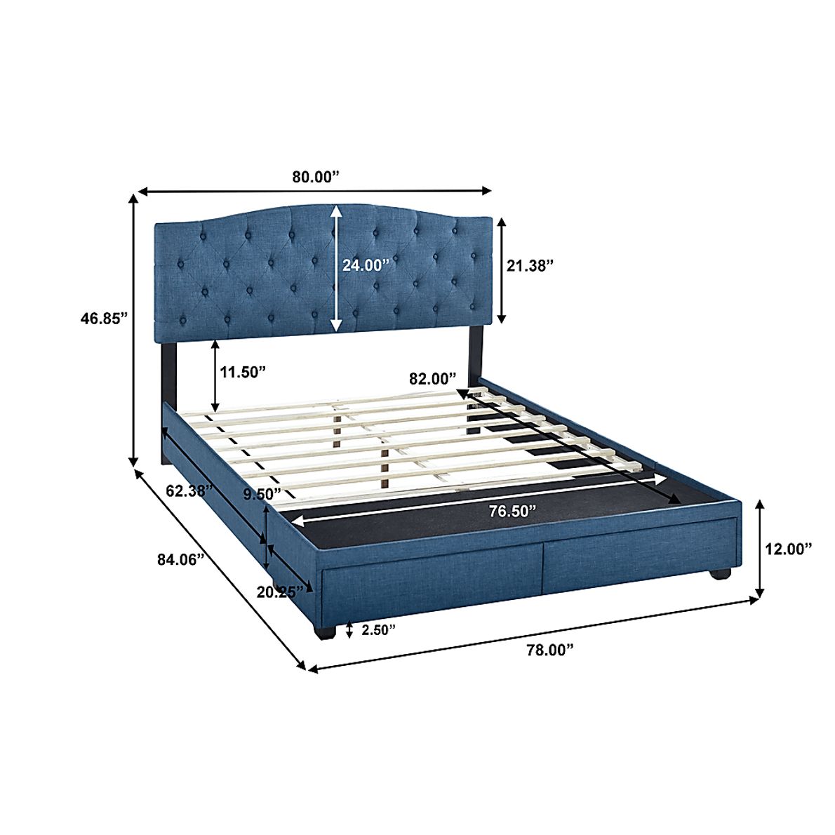 Chatwood Blue King Bed