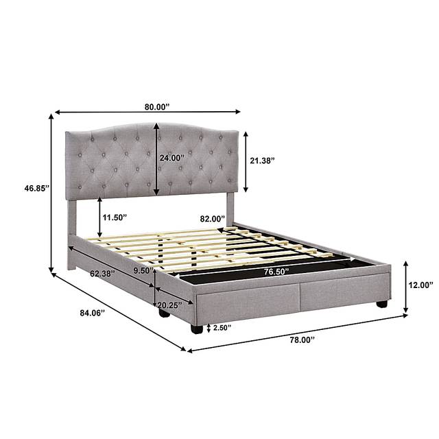Chatwood Gray King Bed - Thumbnail - Image 9