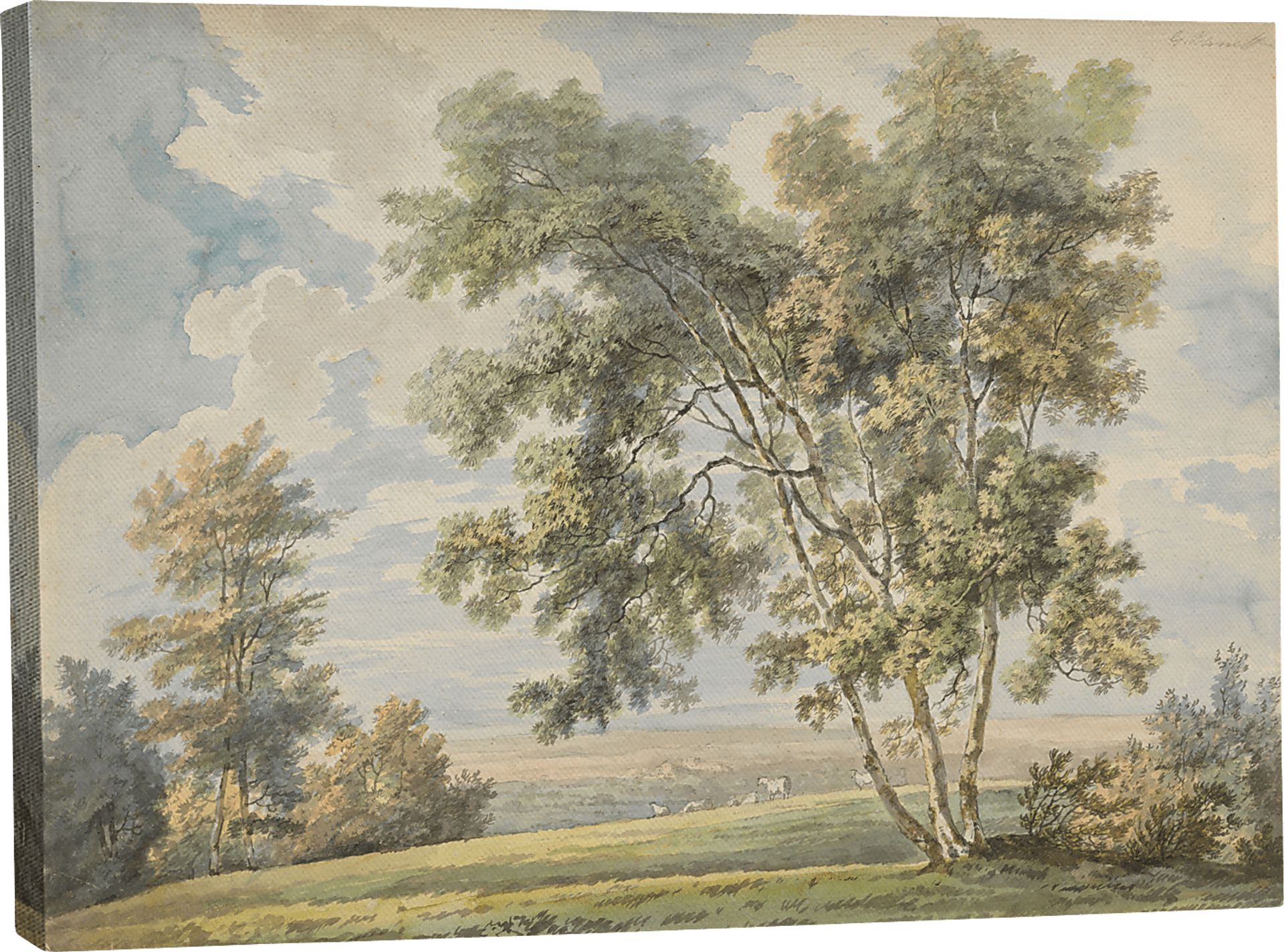 Chaucier Green Canvas Wall Art - Image 1