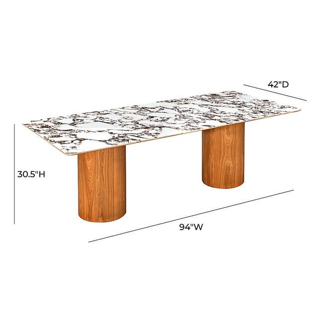 Chaytor Brown Rectangular Dining Table - Thumbnail - Image 5
